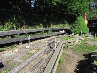 The new signals are in place and they ended up working out VERY well. These signals protect the "diamond" a place where tracks cross over each other.