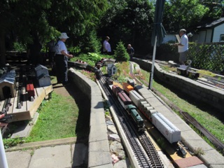 July 16.  We take the siding while Seanna's train passes.