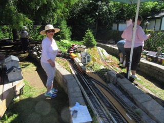Once her train clears we can do our switching in Spruce.