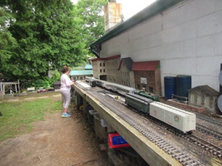 The passenger train terminates in Craig Leigh, then turns and goes out in the opposite direction.