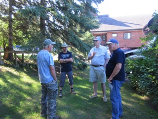 July 17.  On Sunday we head south a bit to operate on Doug's Northland Railway. (Ken, Gaetan, John, and Doug)