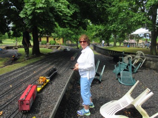 July 18.  After one of the storms, Jean and I operate on the #1 gauge using Car Cards.