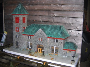 September 7.  Our visit gave us a chance to see the beginnings of Doug's layout and a live view of his gorgeous handiwork.