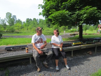 Ken and Jan get ready for the passenger train operations.