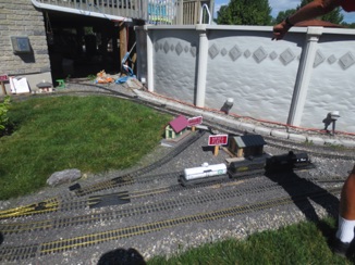 July 17.  The line goes up and around the pool to the right. Here we have HAYES FUELS and TATTERS ALL WAREHOUSE. TRISTA CENTER is up at the side of the house.