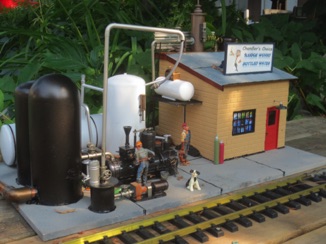 I HAVE to go visit the building I made for the IPP&W. Fred has hooked it up to a water supply and it looks pretty neat. Plus, no leaks!