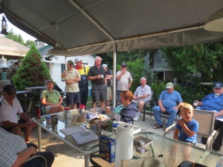 July 19.  Day 3, or Saturday, was for narrow gauge operations.
Once again, we start with the crew briefing.