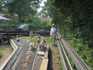 July 19.  Jean and I take a train out of Glen Hammond. (I forgot to take a picture of the switchlist...)
