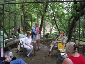 It's not just running trains; there's time for socialization as well.