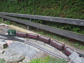 Once we start exchanging the empties for loads, it starts to get a bit more interesting. Our train crosses the diamond as it approaches Nelson Yard.