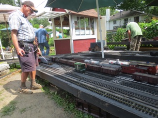 July 19.  Gord gives us a few more loads at Nelson Yard.