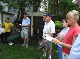 The operating crews were attentive to Doug's briefing before we got started. From left to right, (and excusing spelling!) that's Metin, Doug Hayes, Fred Mills, Ralph Dipple, Jan Golding, and Nicole Charette.
