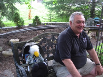 July 16.  Ig (Terry's "pet") and Fred Mills relax.