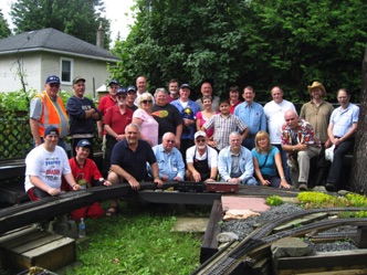 July 18.  Saturday was a day for narrow gauge operations, and we got the "traditional" group photo.