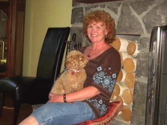 Barb and her dog.