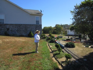 Jean drives the train out of Bluefield.