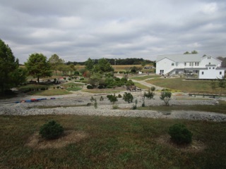 From the top of the switchback looking towards the house.