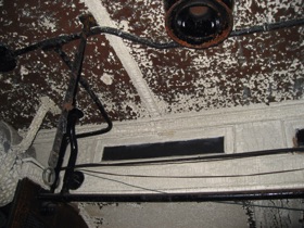 The ceiling seems to be in pretty bad shape...