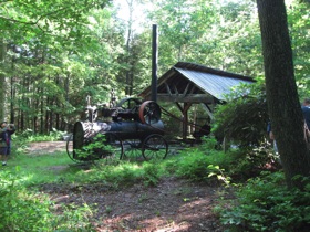 Our first view of the portable sawmill.