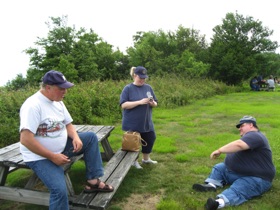 We get a chance to get off the train at the top of the hill.