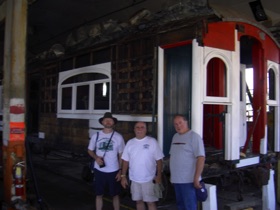 Gaetan, me, and Doug in front of combine #15.