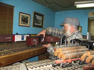 The trains start here in the yard.