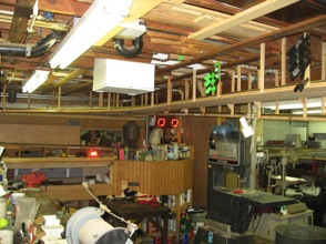 The basement is also a workshop.