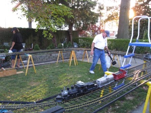 Ric also has a live steam track set up.