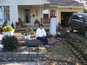 Jean, out front with our train.