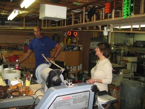 Rodney and Jean in the basement.