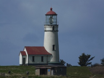 Of course we had to visit Cape Blanco, the inspiration for Richard's RR logo. Naturally, it's open EVERY day of the week, except for Monday, the day we visited, so we couldn't get very close. Still, it was a pretty view.