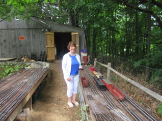 Saturday was the start of formal operations on Bob's RR. Jean and I started in Franklin Falls. We had to wait for Paul Norton to move his train first, but we were at least able to harass him a bit before he left.