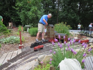 We have to wait for trains coming the other way. Here's Don working Majestic.