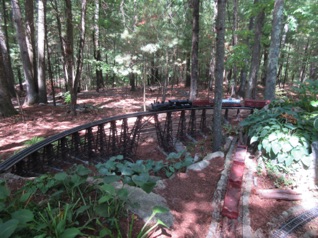 August 7.  As we leave Bat House, our first work is in Hidden Valley, we run across this "small" trestle.