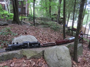 We do a bit of work in Sandbox Junction then head down grade past Sublette and Cascade. We can take up to 12 cars down hill. If we were headed uphill, we could only take 9. Capacity is listed on each engine card.