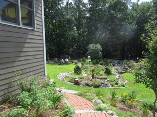 A view of the layout from the steps leading down...