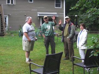 September 15. Saturday. Of course you can't get right to operations...there's always some socialization. Here's Jon, Ken, Gaetan, and Jean September 15. Saturday. Of course you can't get right to operations...there's always some socialization. Here's Jon, Ken, Gaetan, and Jean