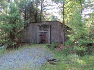 One of the many ammunition storage bunkers left over from WWII.
