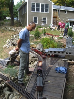 Bob and I spend about an hour switching this on Sunday. In the meantime, that's Ken and Jon switching Pearce in the background. 