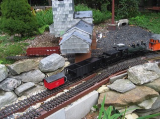 My motorcar closes up to the train.