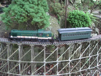 I did get one car from him - a shot with my RS-3 on the trestle on the way to the upper level. 