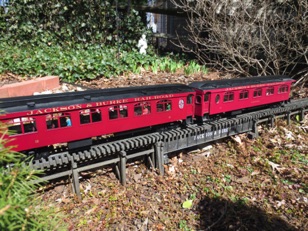 March 20.  My coach and parlor car on the trestle.