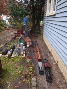 November 16.  The locomotive runs around Train #2 at the siding in Jackson.