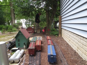 September 24.  Part of the train on the passing siding at Jackson, looking south.