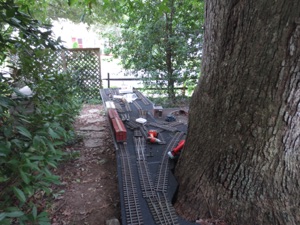 October 7.  Then, it's time to put all the track and switches back in place.