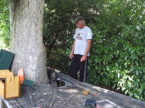 August 14.   Ken brings the train into Green Springs Yard.