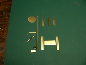 I used 1/16” brass strips, 7/32” o.d. brass tube, .116” brass rod and some other parts to build a switchstand. My idea was to do very little bending. I used 1/16” brass strips, 7/32” o.d. brass tube, .116” brass rod and some other parts to build a switchstand. My idea was to do very little bending.