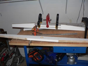 October 5, 2006. I settled on a 3 foot diameter turntable. Using 1x3 TUF board (a composite plastic), I cut two long side pieces and two shorter ones for top and bottom; then tapered the two side pieces. October 5, 2006. I settled on a 3 foot diameter turntable. Using 1x3 TUF board (a composite plastic), I cut two long side pieces and two shorter ones for top and bottom; then tapered the two side pieces.