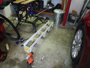 Soon the first section is complete - wll at least as far as the "feet/spacers" go.